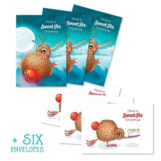 6 Pack Kuwi Christmas Cards