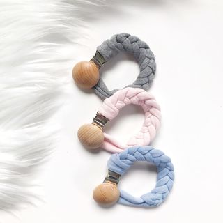 Pacifier Clips - Pink | Grey | Blue