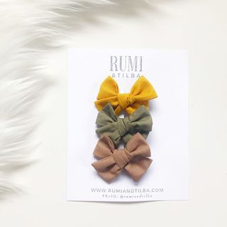 Bow Clips: Mustard | Olive | Rust