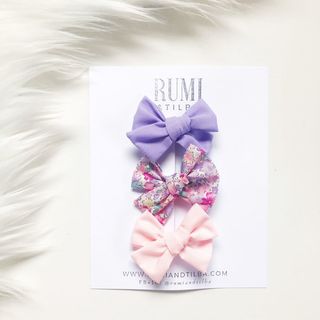 Bow Clips: Lilac | Spring Bouquet | Baby Pink