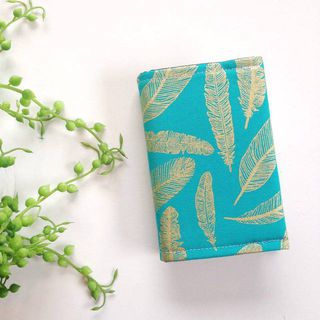 Gold Feathers Aqua