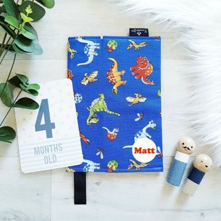 Happy Dino on Royal Blue